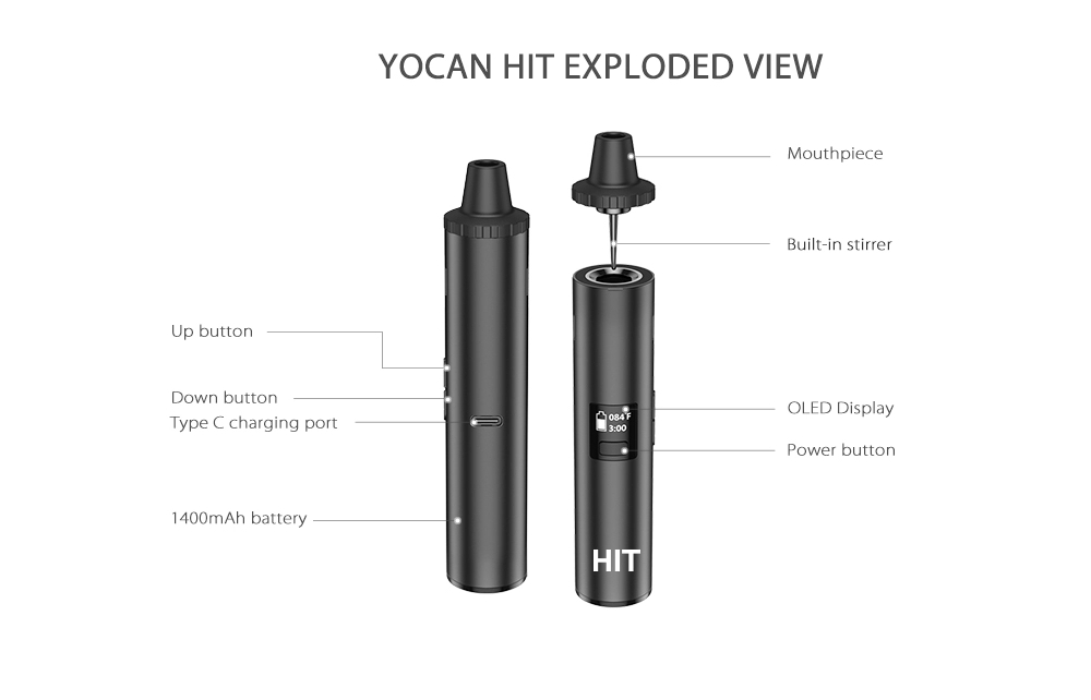Original Yocan Hit Dry Herb Va – Dry Herb Vaping Accessories Bewertung und Preis